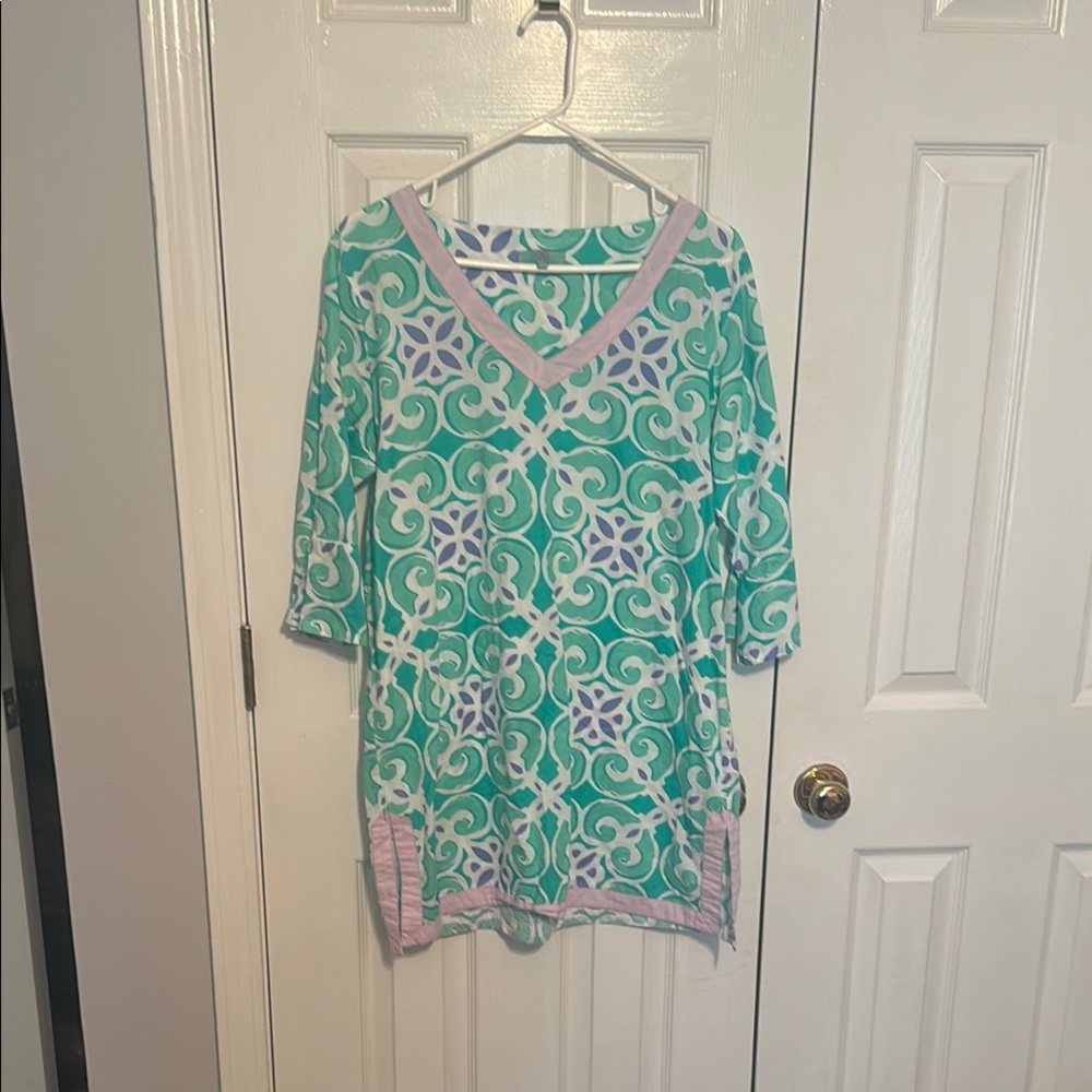 Stylish Green and Purple Women's Tunic